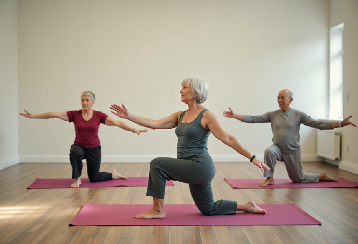 Досвідчений інструктор йоги демонструє правильну позу